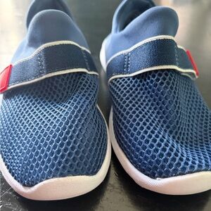 Kids Blue Mesh Slip-On Shoes
